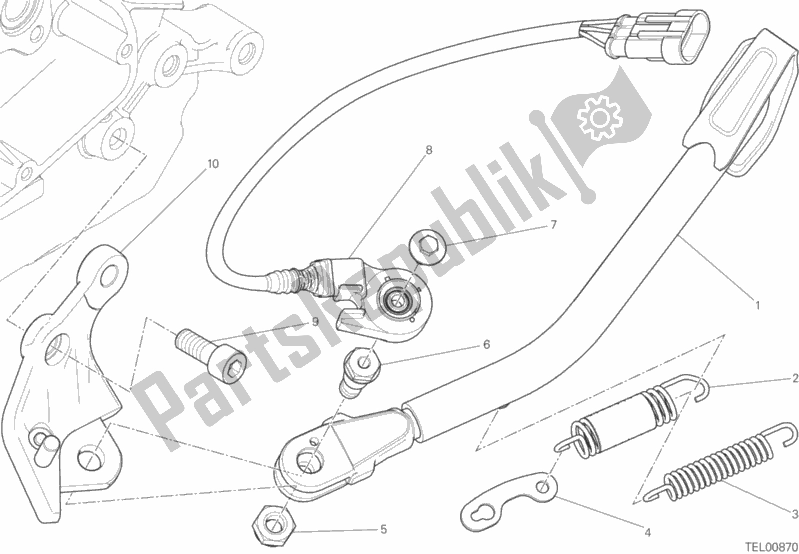 Toutes les pièces pour le Béquille Latérale du Ducati Scrambler Flat Track PRO 803 2016